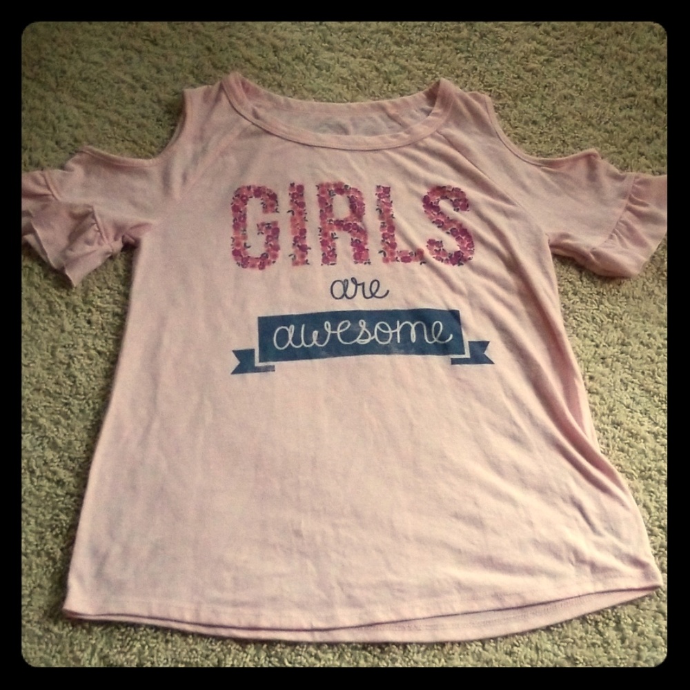 Girls are awesome cold shoulder shirt